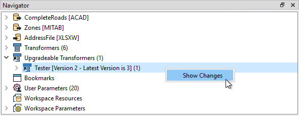 Showing Changes on an upgradable transformer